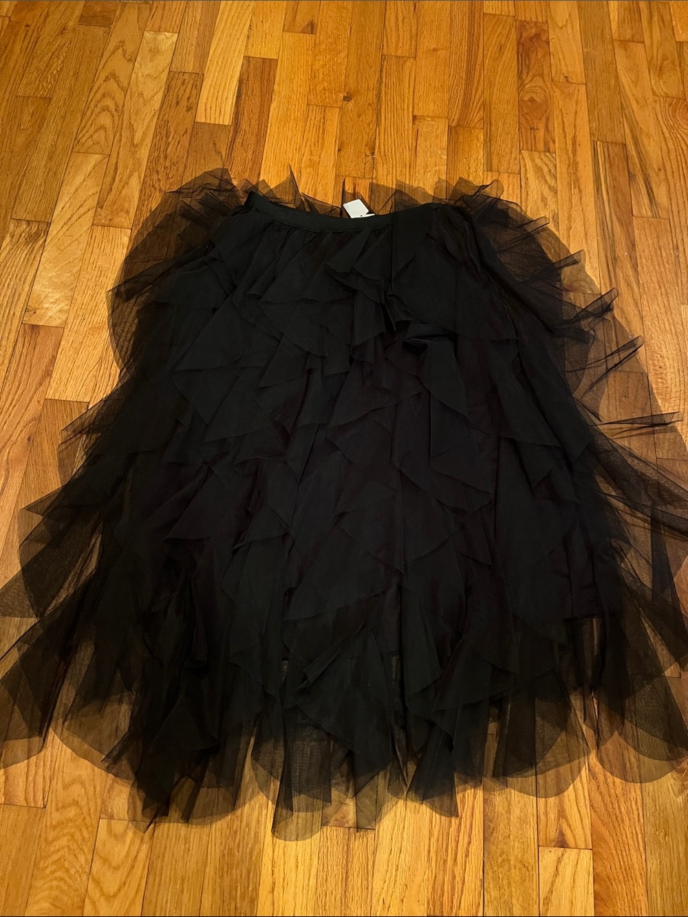 Women's Black Layered Tulle Skirt - Elegant Skater Style